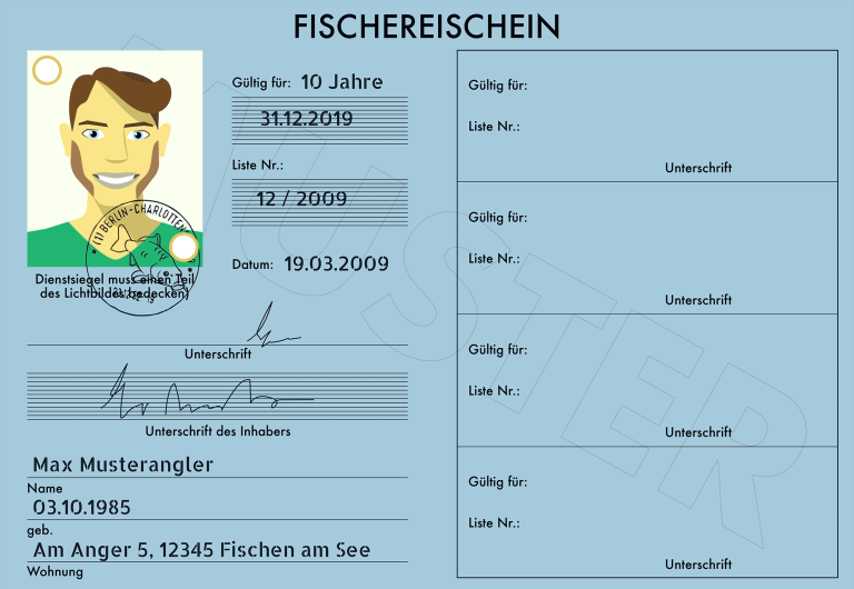 Angelschein zu verkaufen